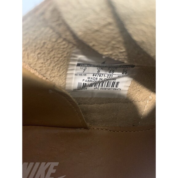 Nike Lab Air Max 1 Royal Linen Sneakers Brown Suede Nike 847671-221 Mens Sz 7 - Picture 9 of 9